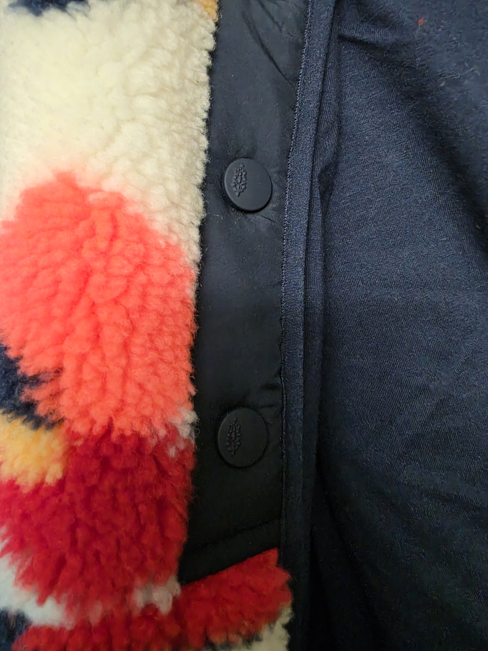 Womens Colorblock Sherpa Jacket - Multi - Picture 5 of 5
